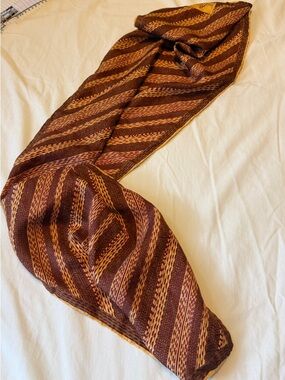 Vintage Stephen Burrows Brown & Tan Women's Scarf